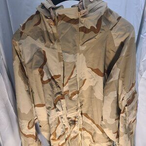Genuine US army surplus ECWCS goretex parka in 3 colour tan DCU, size XXL-Reg